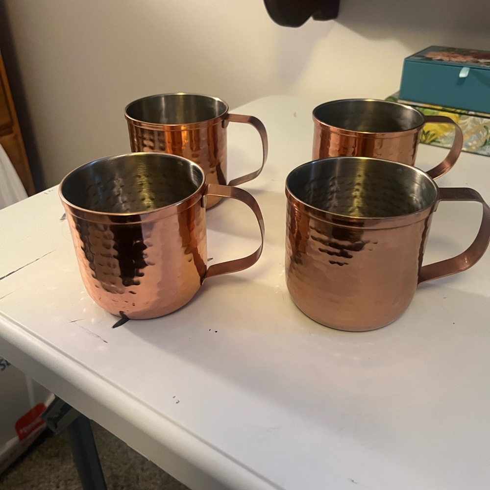 Threshold Hammered Moscow Mule Mugs Set